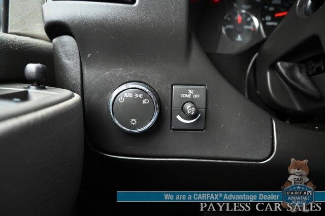 2021 GMC Savana Cargo Van / Chrome Appearance & Cold Climate Pkg / 4.3L V6 / Bulkhead / Power Locks, Windows & Mirrors / Aux Input / Air Conditioning / Cruise Control / Running Boards / 1-Owner Anchorage AK