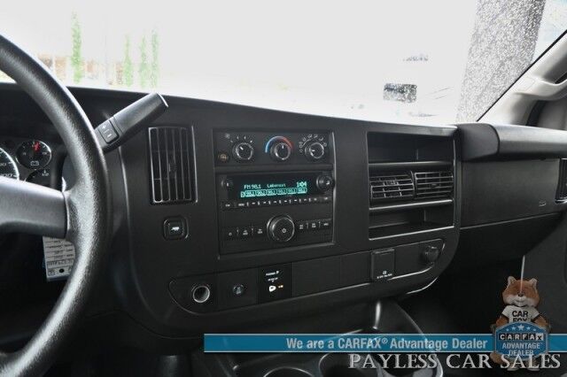 2021 GMC Savana Cargo Van / Chrome Appearance & Cold Climate Pkg / 4.3L V6 / Bulkhead / Power Locks, Windows & Mirrors / Aux Input / Air Conditioning / Cruise Control / Running Boards / 1-Owner Anchorage AK