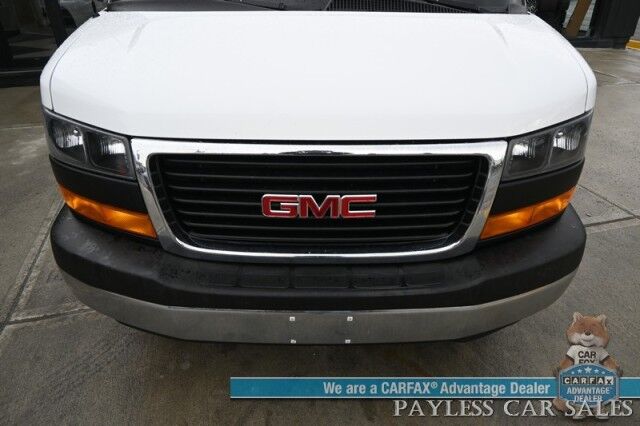2021 GMC Savana Cargo Van / Chrome Appearance & Cold Climate Pkg / 4.3L V6 / Bulkhead / Power Locks, Windows & Mirrors / Aux Input / Air Conditioning / Cruise Control / Running Boards / 1-Owner Anchorage AK