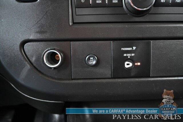 2021 GMC Savana Cargo Van / Chrome Appearance & Cold Climate Pkg / 4.3L V6 / Bulkhead / Power Locks, Windows & Mirrors / Aux Input / Air Conditioning / Cruise Control / Running Boards / 1-Owner Anchorage AK