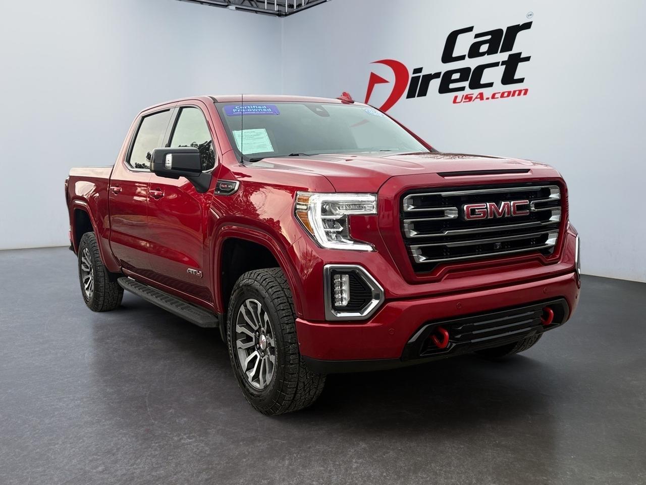 2021 GMC Sierra 1500 AT4, RUNNING BOARDS, LIFTED, HEADS-UP DISPLAY, 360 BACKUP CAMERA, SUNROOF, REAR CORNER STEP, LANE KEEP ASSIST, BLIND SPOT ALERT, HEATED & VENTILATED SEATS, ONLY 1 OWNER, CLEAN CARFAX, THIS TRUCK HAS IT ALL!