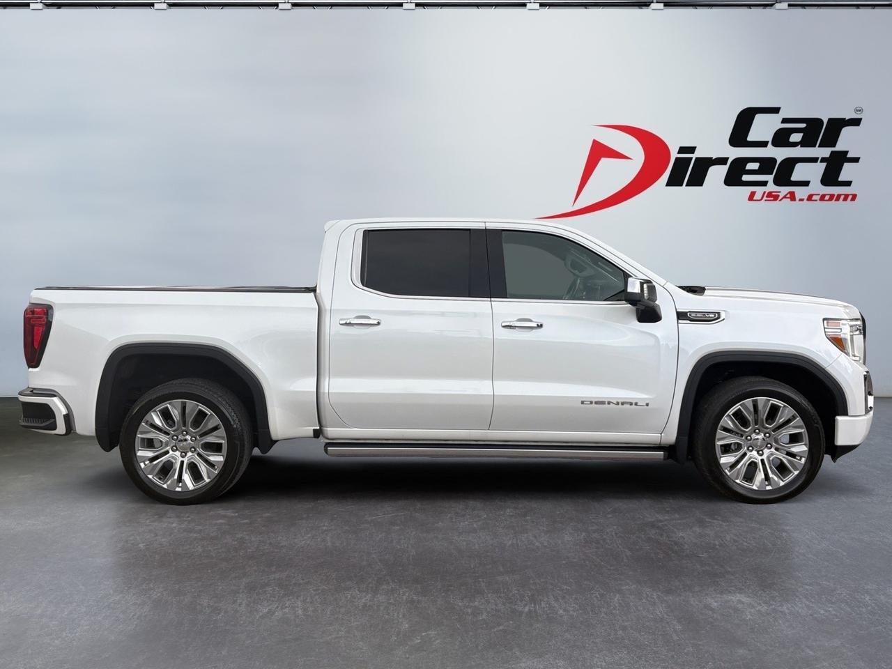 2021 GMC Sierra 1500 Denali, HARD TONNEAU COVER, POWER RUNNING BOARDS, MULTI-FLEX POWER TAILGATE, SUNROOF, BLIND SPOT ALERT, FORWARD COLLISION WARNING, HEATED & VENTILATED SEATS, APPLE CARPLAY/ANDROID AUTO, THIS TRUCK HAS IT ALL & IS READY FOR YOU!