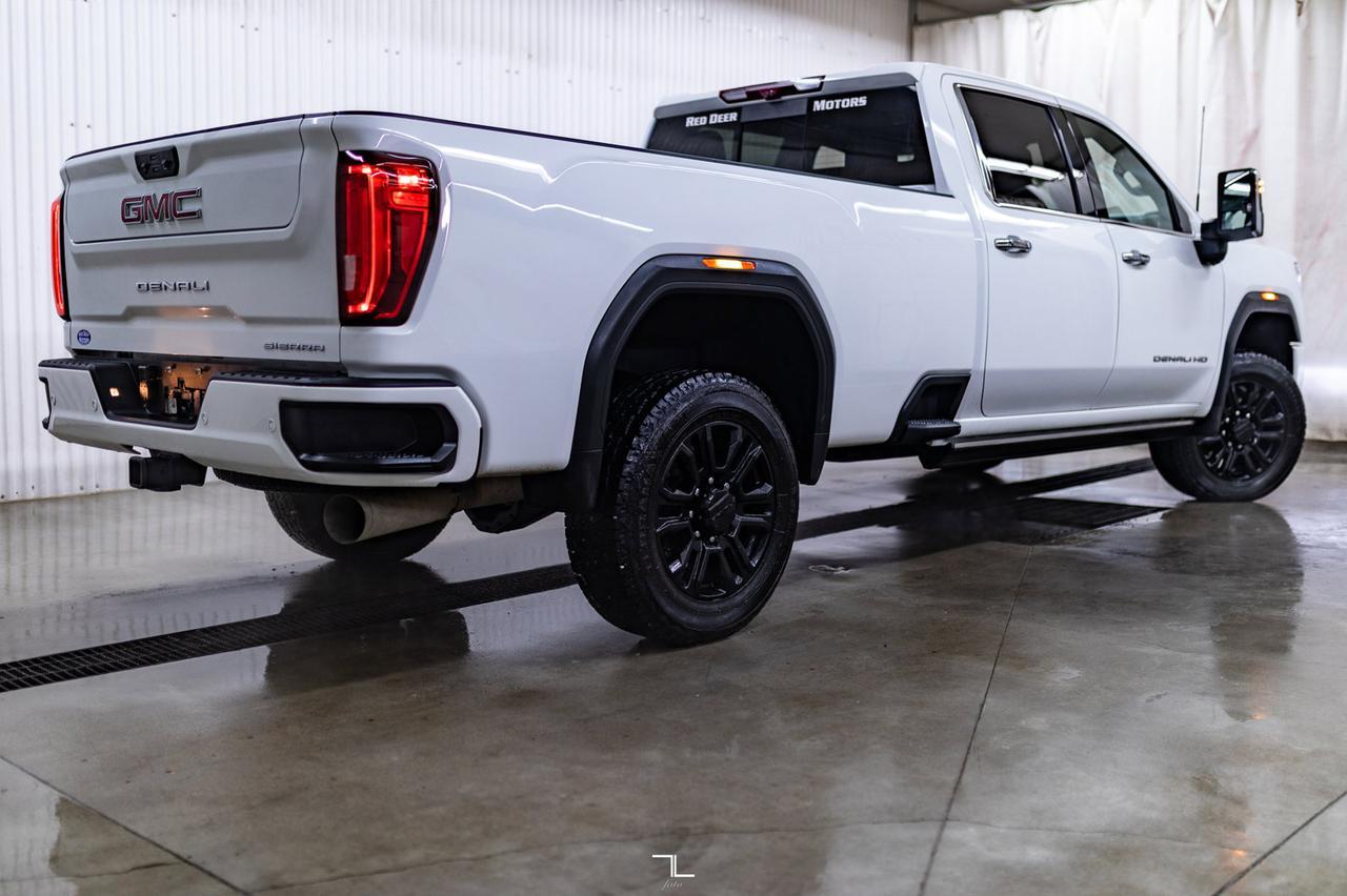 2021 GMC Sierra 3500HD 4x4 Crew Cab Denali Longbox Diesel Leather Roof Nav BCam Red Deer AB