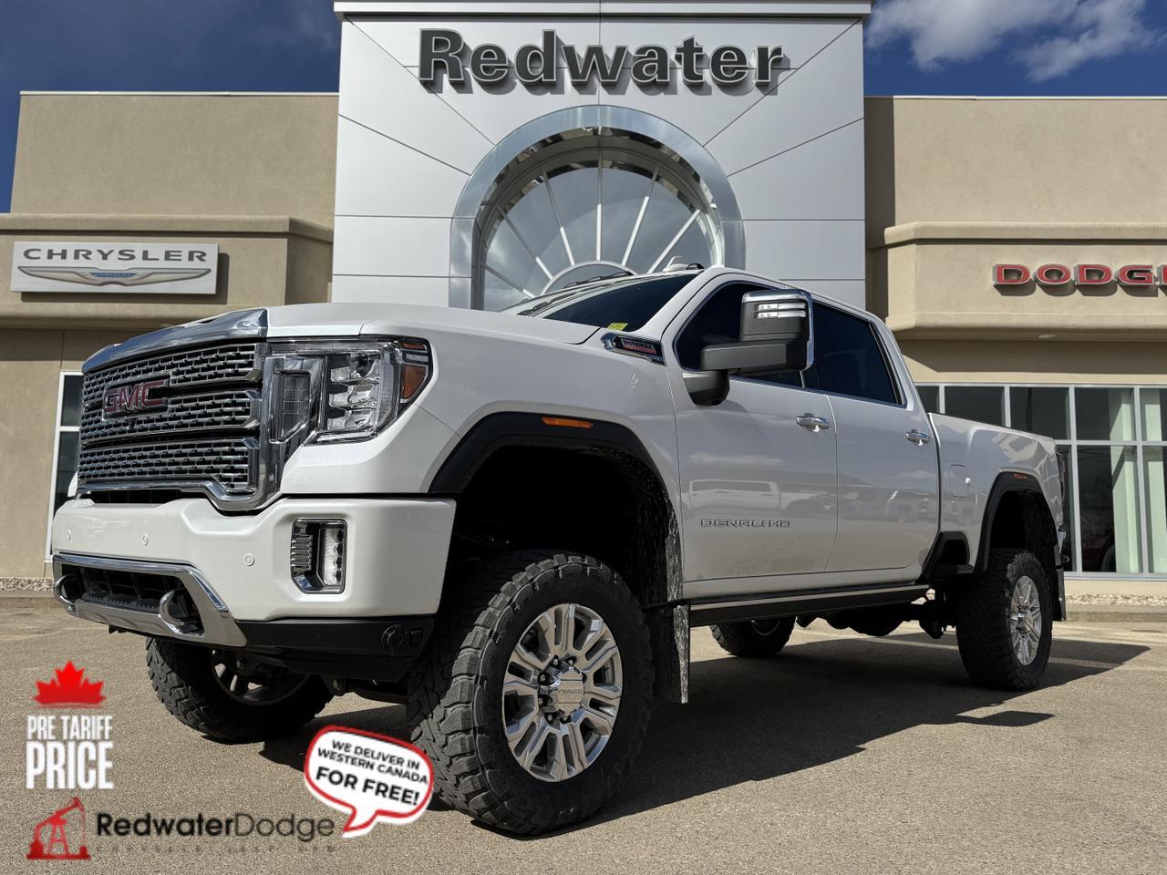 2021 GMC Sierra 3500HD Denali Crew Cab 4WD | Rig Ready Ram | V8 Diesel | Remote Start | Heated Seats | OnStar Redwater AB