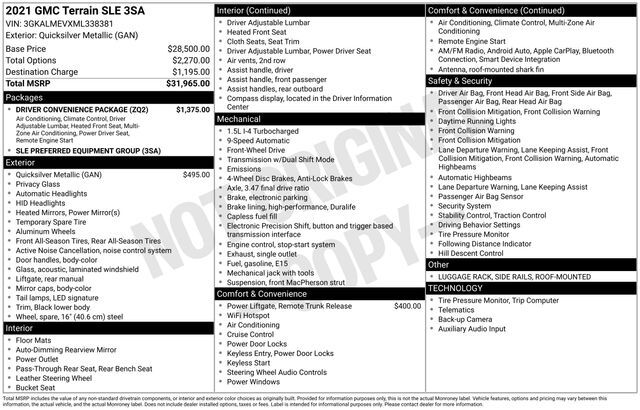 2021 GMC Terrain SLE Raleigh NC