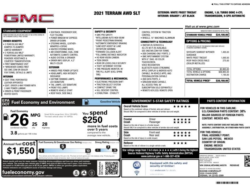 2021 GMC Terrain SLT AWD Arlington VA