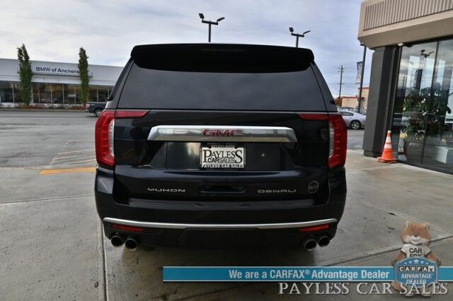 2021 GMC Yukon Denali / 4X4 / 6.2L V8 / Auto Start / Heated & Cooled Leather Seats / Heated Steering Wheel / Panoramic Sunroof / Bose / Lane Departure & Blind Spot Alert / HUD / 360 Camera / Rear Captain Chairs / 3rd Row / Tow Pkg Anchorage AK