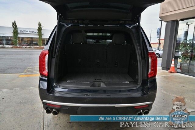 2021 GMC Yukon Denali / 4X4 / 6.2L V8 / Auto Start / Heated & Cooled Leather Seats / Heated Steering Wheel / Panoramic Sunroof / Bose / Lane Departure & Blind Spot Alert / HUD / 360 Camera / Rear Captain Chairs / 3rd Row / Tow Pkg Anchorage AK