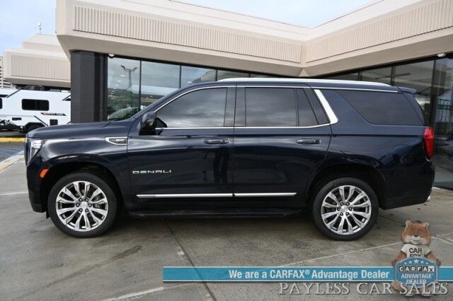 2021 GMC Yukon Denali / 4X4 / 6.2L V8 / Auto Start / Heated & Cooled Leather Seats / Heated Steering Wheel / Panoramic Sunroof / Bose / Lane Departure & Blind Spot Alert / HUD / 360 Camera / Rear Captain Chairs / 3rd Row / Tow Pkg Anchorage AK