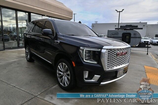 2021 GMC Yukon Denali / 4X4 / 6.2L V8 / Auto Start / Heated & Cooled Leather Seats / Heated Steering Wheel / Panoramic Sunroof / Bose / Lane Departure & Blind Spot Alert / HUD / 360 Camera / Rear Captain Chairs / 3rd Row / Tow Pkg Anchorage AK