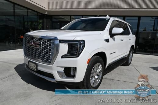 2021 GMC Yukon Denali / 4X4 / Adv Tech Pkg / Auto Start / 6.2L / Heated & Cooled Leather Seats / Heated Steering / NAV / HUD / Bose / Sunroof / Adaptive Cruise / Lane Depart & Blind Spot / 3rd Row / Seats 7 / Max Trailering Tow Pkg / 1-Owner Anchorage AK