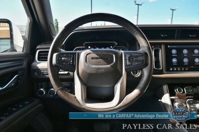 2021 GMC Yukon Denali / 4X4 / Auto Start / 6.2L / Heated & Cooled Leather Seats / Heated Steering / NAV / HUD / Bose / Sunroof / Adaptive Cruise / Lane Depart & Blind Spot / Apple CarPlay & Android Auto / 3rd Row / Seats 7 / Tow Pkg / 1-Owner Anchorage AK