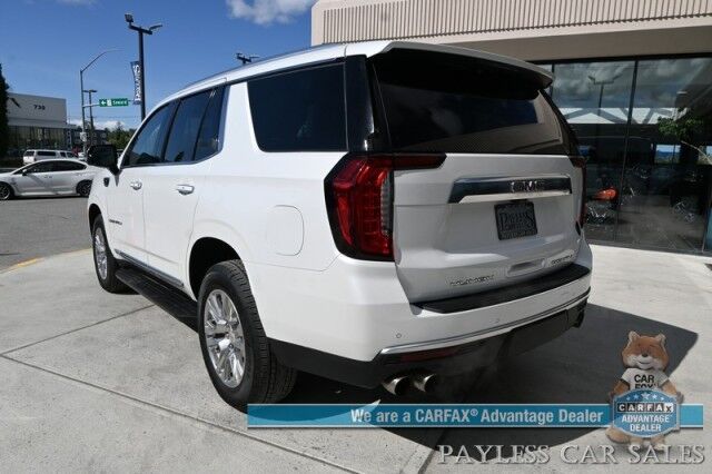2021 GMC Yukon Denali / 4X4 / Auto Start / 6.2L / Heated & Cooled Leather Seats / Heated Steering / NAV / HUD / Bose / Sunroof / Adaptive Cruise / Lane Depart & Blind Spot / Apple CarPlay & Android Auto / 3rd Row / Seats 7 / Tow Pkg / 1-Owner Anchorage AK