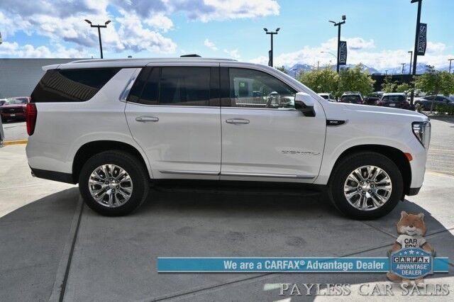 2021 GMC Yukon Denali / 4X4 / Auto Start / 6.2L / Heated & Cooled Leather Seats / Heated Steering / NAV / HUD / Bose / Sunroof / Adaptive Cruise / Lane Depart & Blind Spot / Apple CarPlay & Android Auto / 3rd Row / Seats 7 / Tow Pkg / 1-Owner Anchorage AK