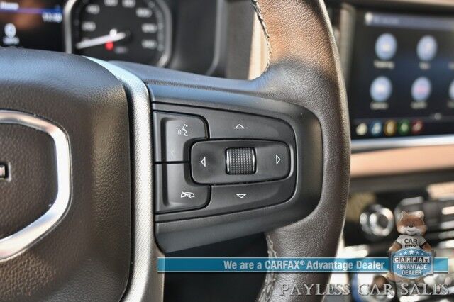 2021 GMC Yukon Denali / 4X4 / Auto Start / 6.2L / Heated & Cooled Leather Seats / Heated Steering / NAV / HUD / Bose / Sunroof / Adaptive Cruise / Lane Depart & Blind Spot / Apple CarPlay & Android Auto / 3rd Row / Seats 7 / Tow Pkg / 1-Owner Anchorage AK