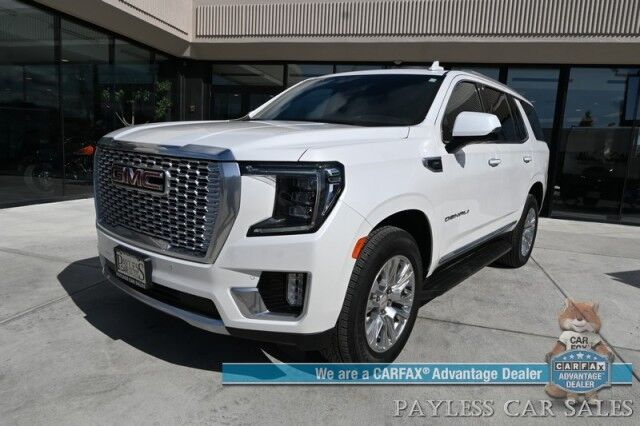 2021 GMC Yukon Denali / 4X4 / Auto Start / 6.2L / Heated & Cooled Leather Seats / Heated Steering / NAV / HUD / Bose / Sunroof / Adaptive Cruise / Lane Depart & Blind Spot / Apple CarPlay & Android Auto / 3rd Row / Seats 7 / Tow Pkg / 1-Owner Anchorage AK