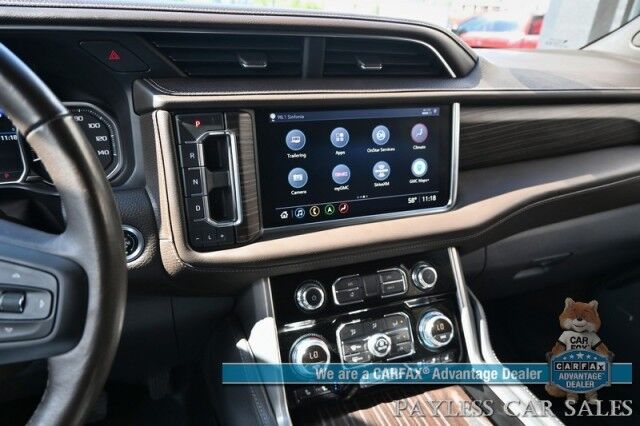 2021 GMC Yukon Denali / 4X4 / Auto Start / 6.2L / Heated & Cooled Leather Seats / Heated Steering / NAV / HUD / Bose / Sunroof / Adaptive Cruise / Lane Depart & Blind Spot / Apple CarPlay & Android Auto / 3rd Row / Seats 7 / Tow Pkg / 1-Owner Anchorage AK