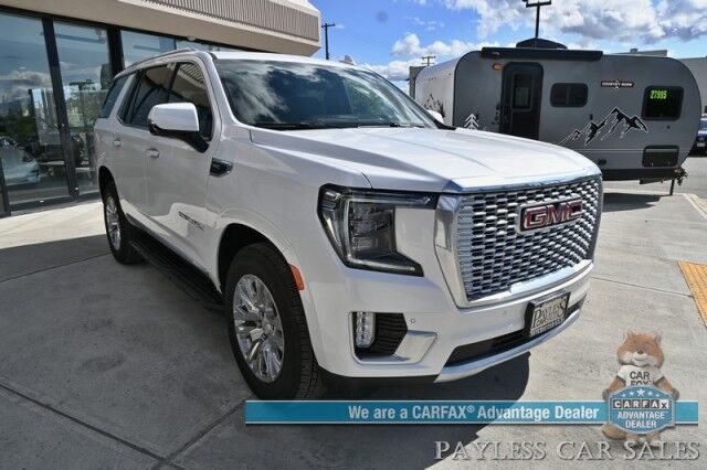 2021 GMC Yukon Denali / 4X4 / Auto Start / 6.2L / Heated & Cooled Leather Seats / Heated Steering / NAV / HUD / Bose / Sunroof / Adaptive Cruise / Lane Depart & Blind Spot / Apple CarPlay & Android Auto / 3rd Row / Seats 7 / Tow Pkg / 1-Owner Anchorage AK