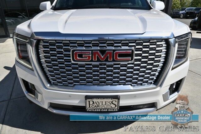 2021 GMC Yukon Denali / 4X4 / Auto Start / 6.2L / Heated & Cooled Leather Seats / Heated Steering / NAV / HUD / Bose / Sunroof / Adaptive Cruise / Lane Depart & Blind Spot / Apple CarPlay & Android Auto / 3rd Row / Seats 7 / Tow Pkg / 1-Owner Anchorage AK