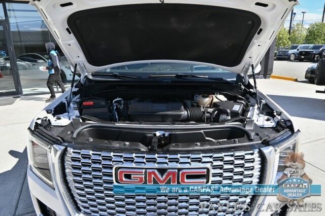 2021 GMC Yukon Denali / 4X4 / Auto Start / 6.2L / Heated & Cooled Leather Seats / Heated Steering / NAV / HUD / Bose / Sunroof / Adaptive Cruise / Lane Depart & Blind Spot / Apple CarPlay & Android Auto / 3rd Row / Seats 7 / Tow Pkg / 1-Owner Anchorage AK