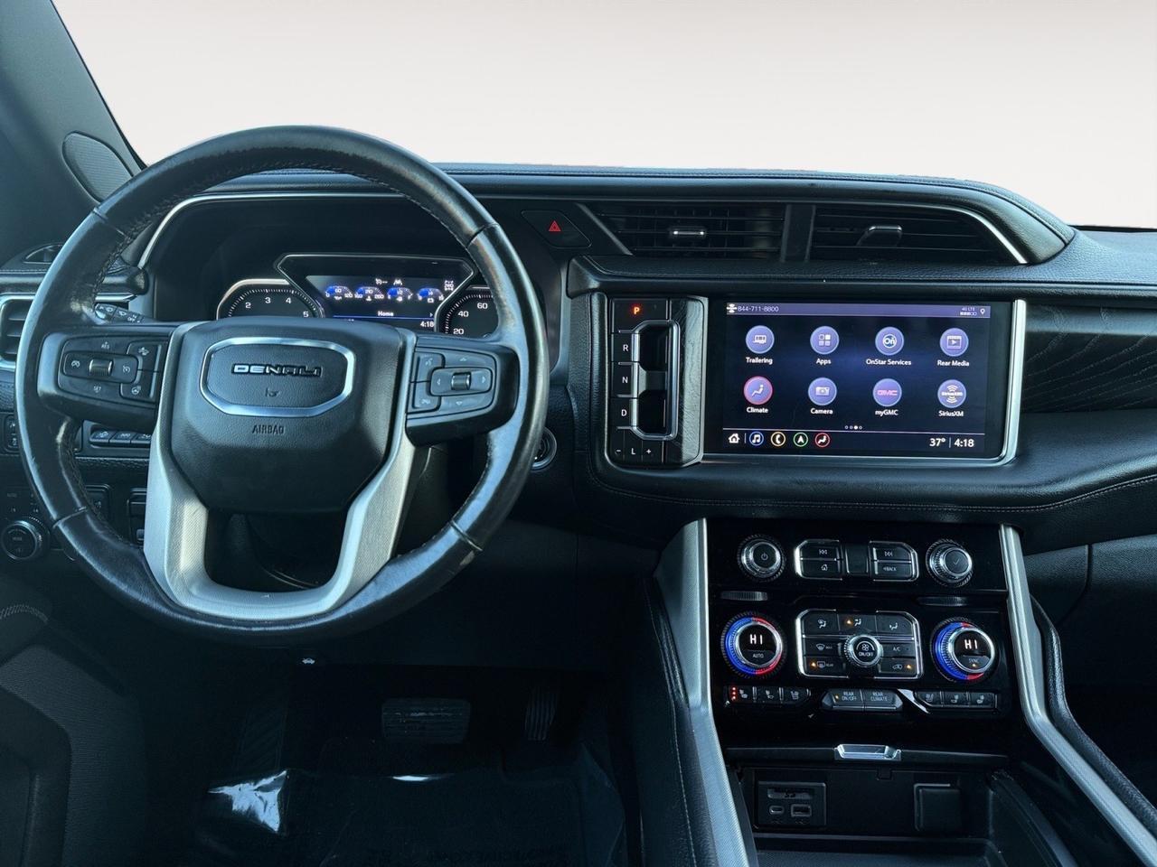 2021 GMC Yukon Denali, MOONROOF, POWER RUNNING BOARDS, POWER FOLDING MIRRORS, UNIVERSAL GARAGE DOOR OPENER, TVS IN REAR SEATS, APPLE CARPLAY/ANDROID AUTO, HEATED AND VENTILATED SEATS, ONLY 1 OWNER, CLEAN CARFAX!