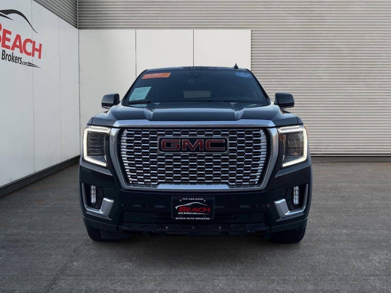 2021 GMC Yukon Denali, MOONROOF, POWER RUNNING BOARDS, POWER FOLDING MIRRORS, UNIVERSAL GARAGE DOOR OPENER, TVS IN REAR SEATS, APPLE CARPLAY/ANDROID AUTO, HEATED AND VENTILATED SEATS, ONLY 1 OWNER, CLEAN CARFAX!