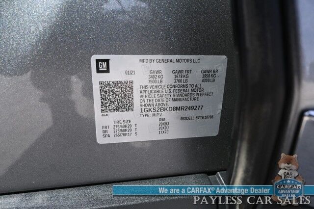 2021 GMC Yukon SLT / 4x4 / Auto Start / Heated & Cooled Leather Seats / Bose Speakers / Lane Departure & Blind Spot / Apple CarPlay & Android Auto / Keyless Entry & Start / Back Up Cam / 3rd Row / Seats 8 / Tow Pkg Wasilla AK