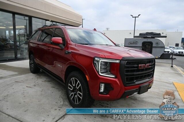 2021 GMC Yukon XL AT4 / 4X4 / Auto Start / Heated & Cooled Leather Seats / Heated Steering / Panoramic Sunroof / Bose Speakers / NAV / Rear DVD / HUD / 360 Camera / Lane Depart & Blind Spot / 3rd Row / Seats 8 / Tow Pkg Anchorage AK
