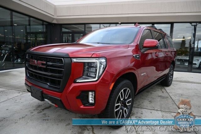 2021 GMC Yukon XL AT4 / 4X4 / Auto Start / Premium & Performance Pkg / Heated & Cooled Leather Seats / Heated Steering / Panoramic Sunroof / Bose / NAV / Rear DVD / HUD / 360 Camera / Lane Depart & Blind Spot / 3rd Row / Seats 8 / Tow Pkg