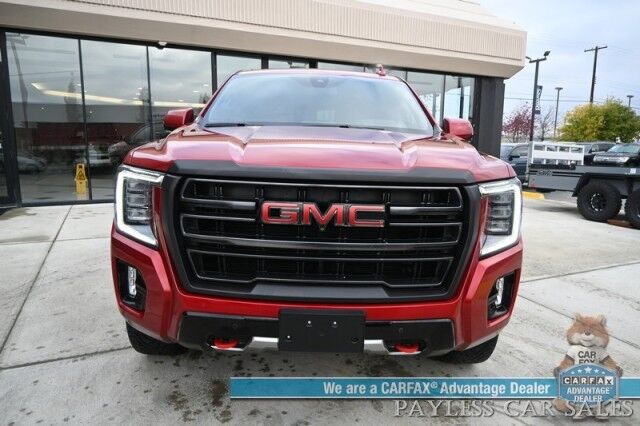2021 GMC Yukon XL AT4 / 4X4 / Auto Start / Premium & Performance Pkg / Heated & Cooled Leather Seats / Heated Steering / Panoramic Sunroof / Bose / NAV / Rear DVD / HUD / 360 Camera / Lane Depart & Blind Spot / 3rd Row / Seats 8 / Tow Pkg