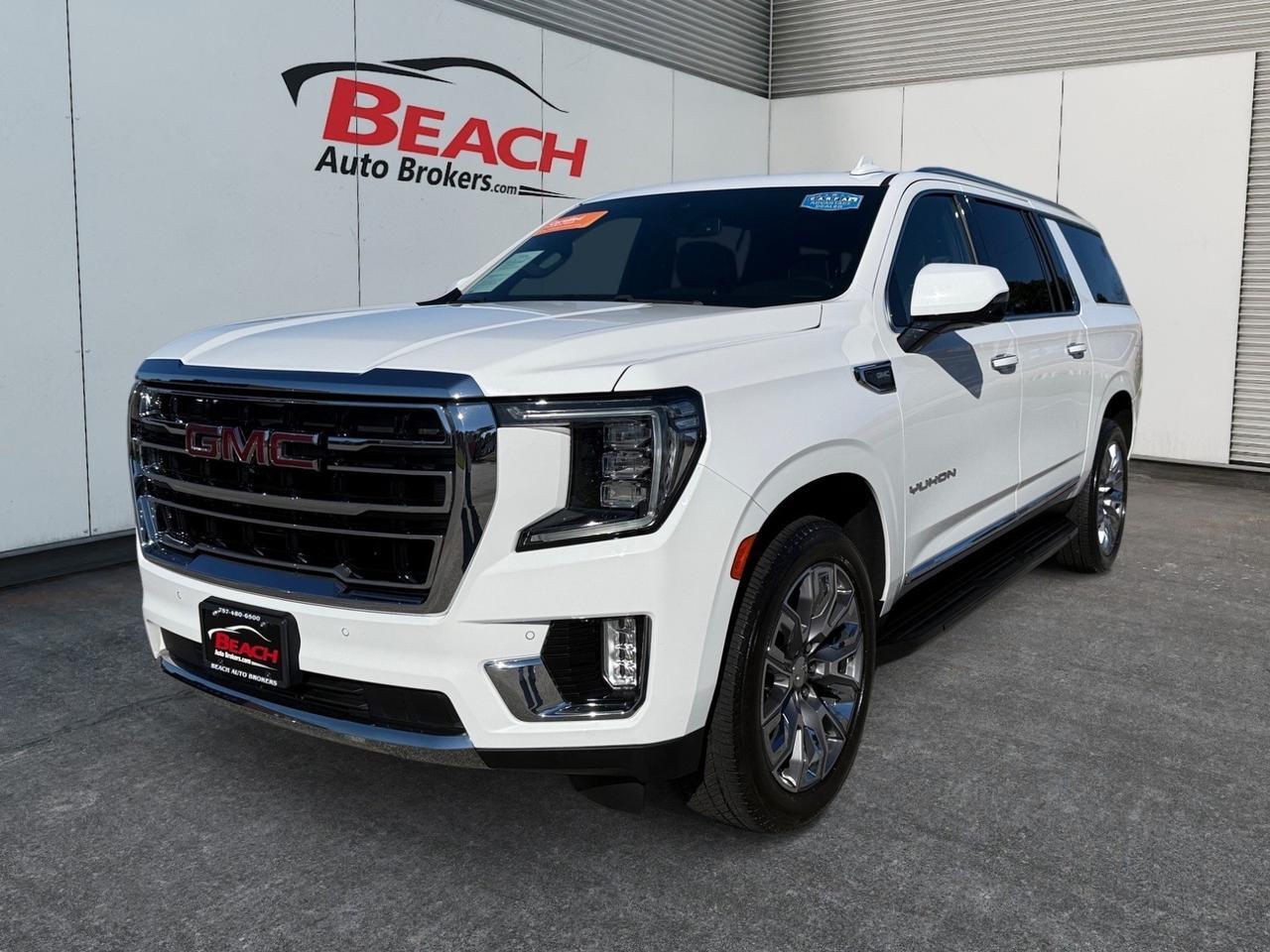 2021 GMC Yukon XL SLT, ONLY 1 OWNER, HEATED STEERING WHEEL, HEATED AND VENTILATED SEATS, HEATED 2ND ROW, BOSE SOUND SYSTEM, APPLE CARPLAY/ANDROID AUTO, UNIVERSAL GARAGE DOOR OPENER, RUNNING BOARDS, BACKUP CAMERA, MOONROOF, WHERE LUXURY MEETS CAPABILITY!
