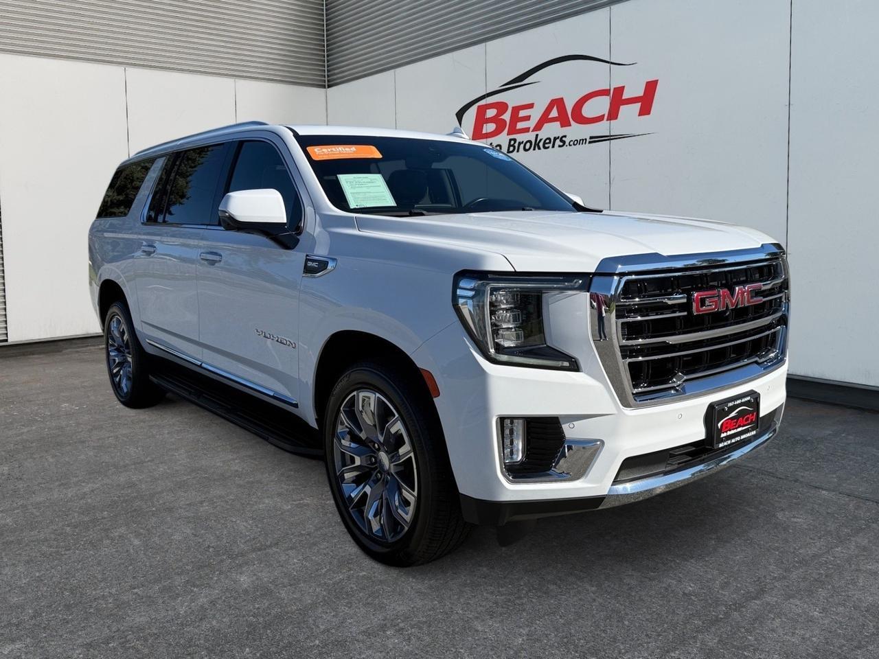 2021 GMC Yukon XL SLT, ONLY 1 OWNER, HEATED STEERING WHEEL, HEATED AND VENTILATED SEATS, HEATED 2ND ROW, BOSE SOUND SYSTEM, APPLE CARPLAY/ANDROID AUTO, UNIVERSAL GARAGE DOOR OPENER, RUNNING BOARDS, BACKUP CAMERA, MOONROOF, WHERE LUXURY MEETS CAPABILITY!