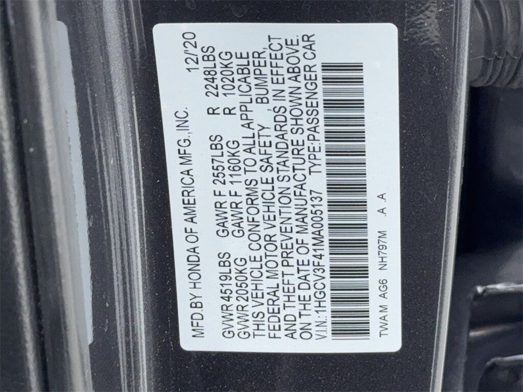 2021 Honda Accord Hybrid EX Plano TX