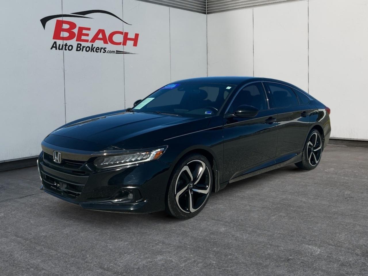 2021 Honda Accord Sedan Sport, APPLE CARPLAY/ANDROID AUTO, BACKUP CAMERA, POWER MIRRORS, NAVIGATION, ONLY 1 OWNER, LOW GAS MILEAGE!