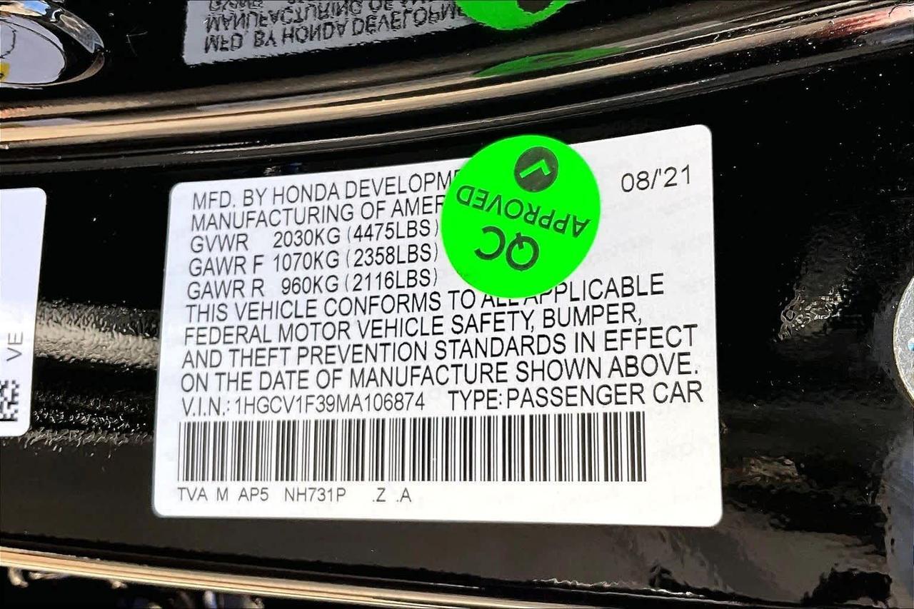 2021 Honda Accord Sedan Sport Folsom CA