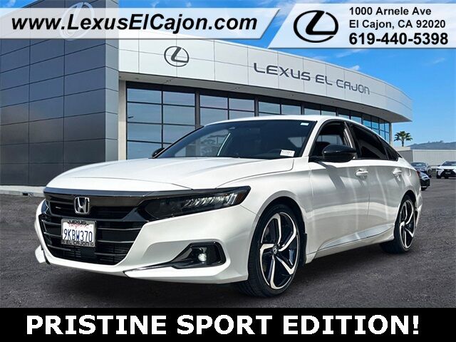 2021 Honda Accord Sport 2.0T San Diego County CA