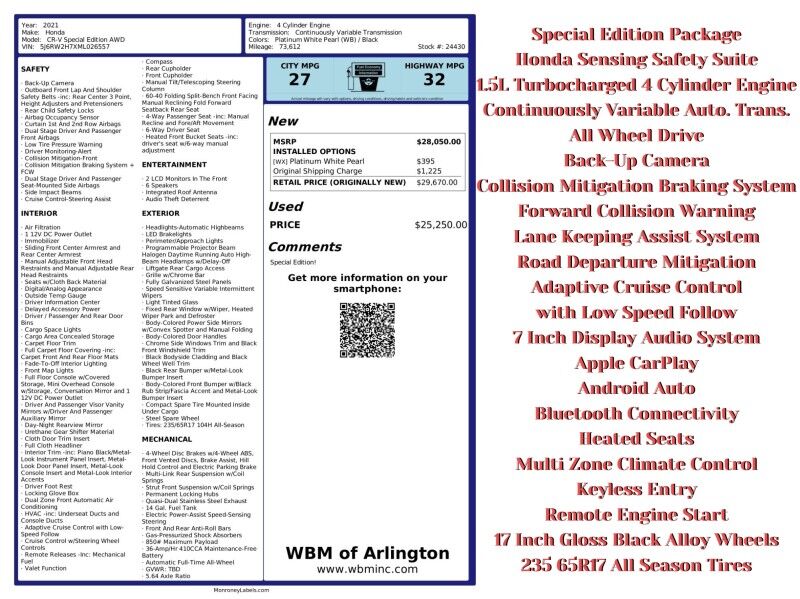 2021 Honda CR-V SE AWD Arlington VA