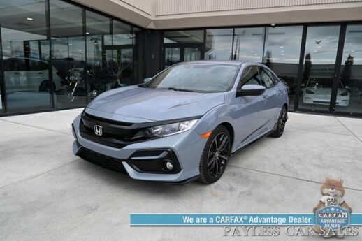 2021 Honda Civic Hatchback Sport / Turbo / Automatic / Auto Start / Power Locks, Windows & Mirrors / Bluetooth / USB Input / Back Up Camera / Cruise Control / Forward Collision & Lane Departure Alert / Keyless Entry / Rear Spoiler / 35MPG / Low Miles Anchorage AK
