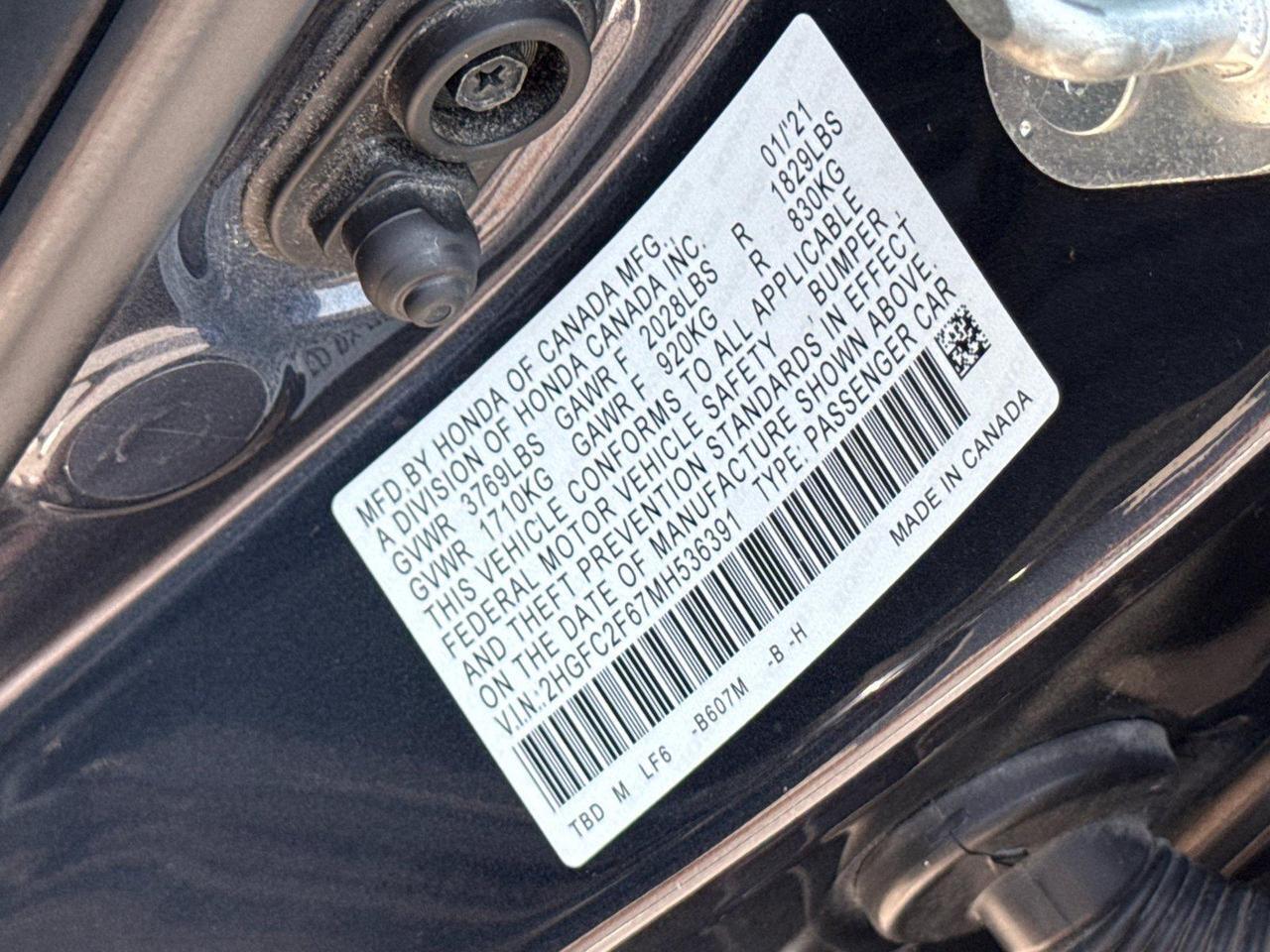 2021 Honda Civic Sedan LX Hagerstown MD