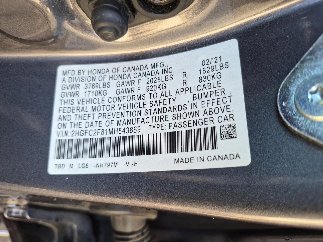 2021 Honda Civic Sedan Sport Roseville CA