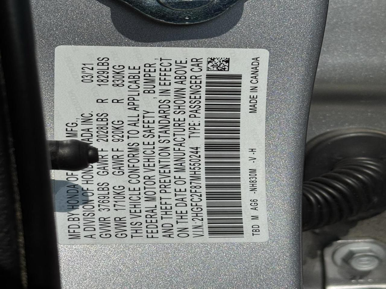 2021 Honda Civic Sport Fredericksburg VA