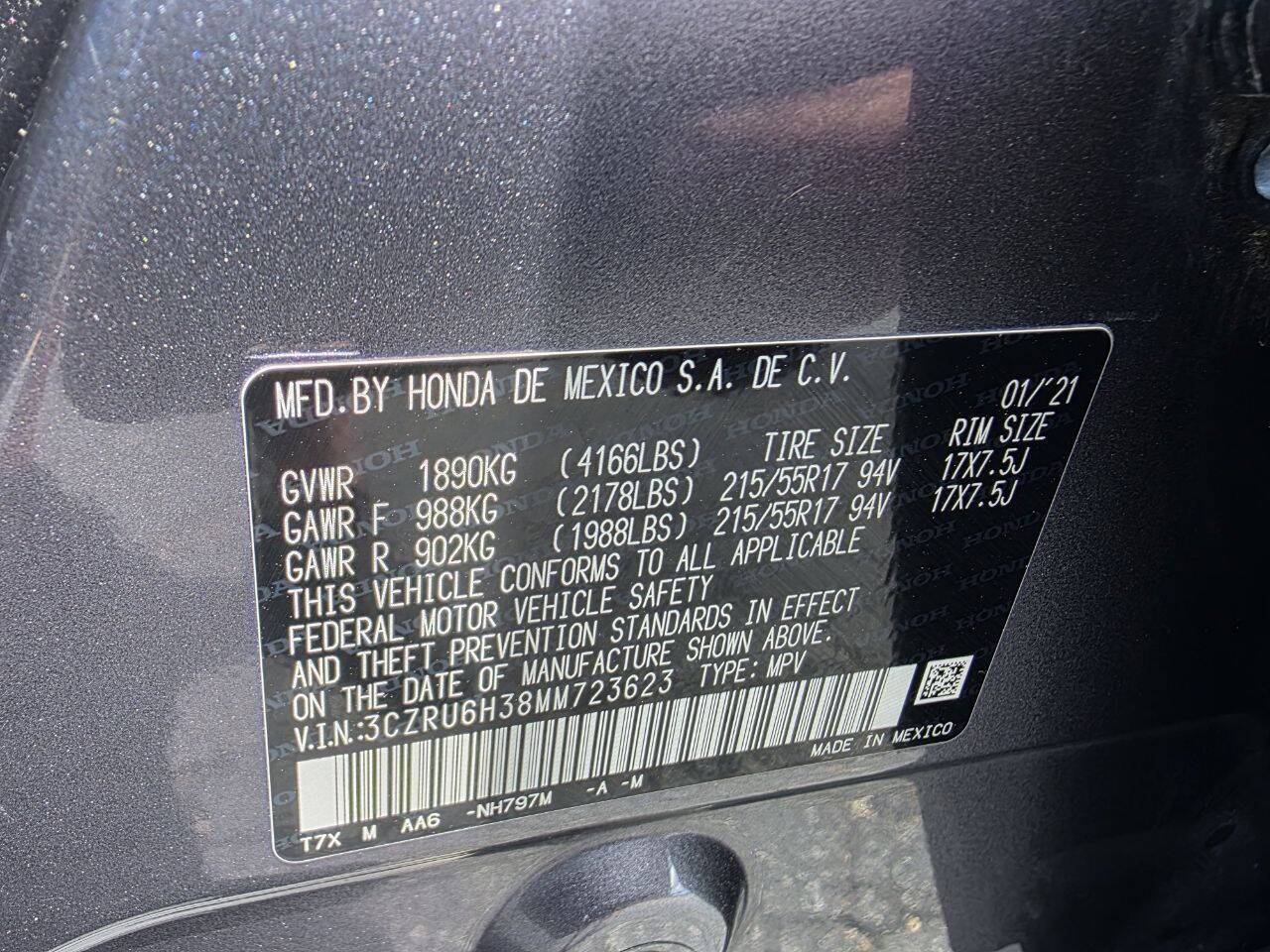 2021 Honda HR-V LX AWD 4dr Crossover Eldridge IA