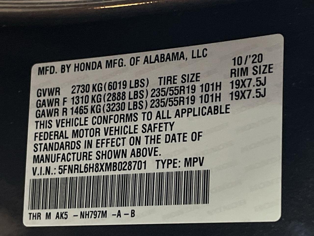 2021 Honda Odyssey Touring San Antonio TX