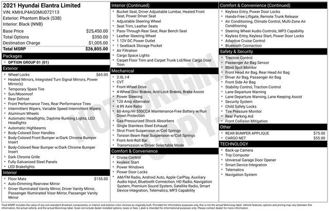 2021 Hyundai Elantra Limited Raleigh NC