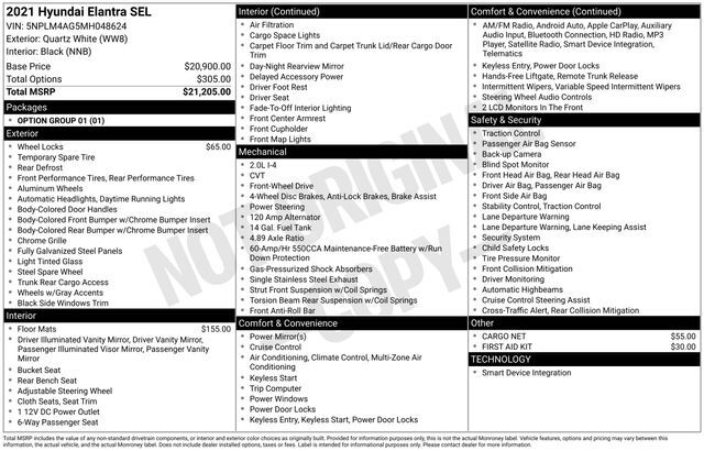 2021 Hyundai Elantra SEL Raleigh NC