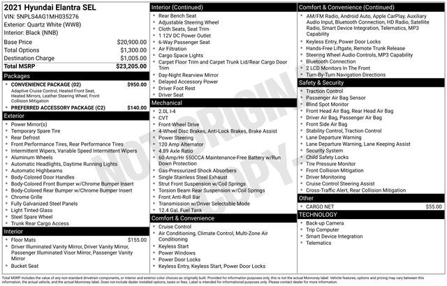 2021 Hyundai Elantra SEL Raleigh NC