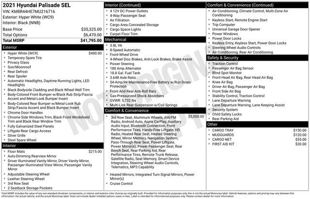 2021 Hyundai Palisade SEL Raleigh NC