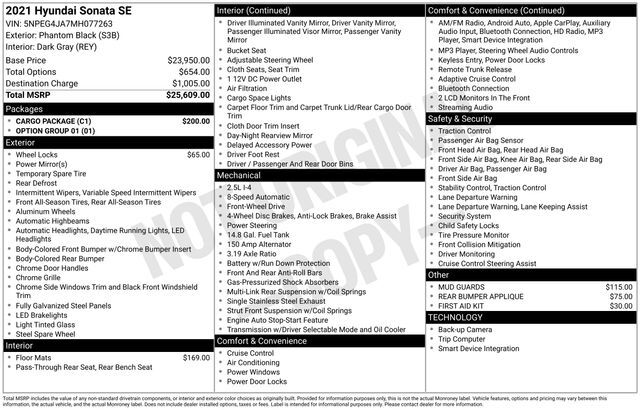 2021 Hyundai Sonata SE Raleigh NC