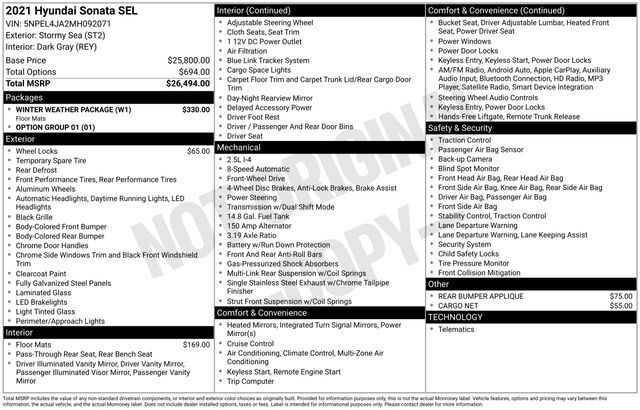 2021 Hyundai Sonata SEL Raleigh NC
