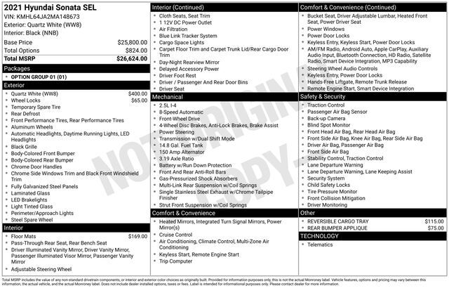 2021 Hyundai Sonata SEL Raleigh NC